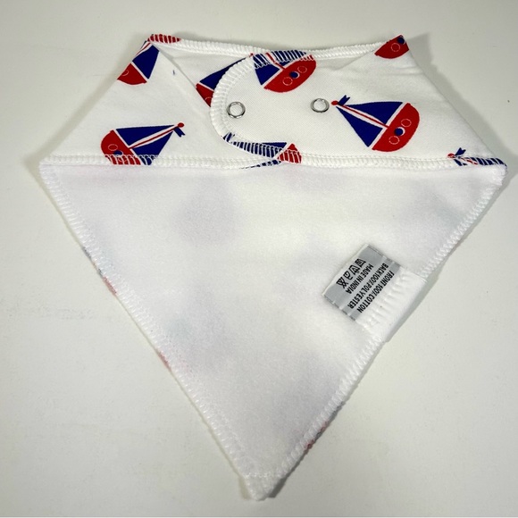 FARNOD Baby Bandana Drool Bibs 4 Pack Sailboats Plaid Blue Pattern Triangle - Picture 11 of 13